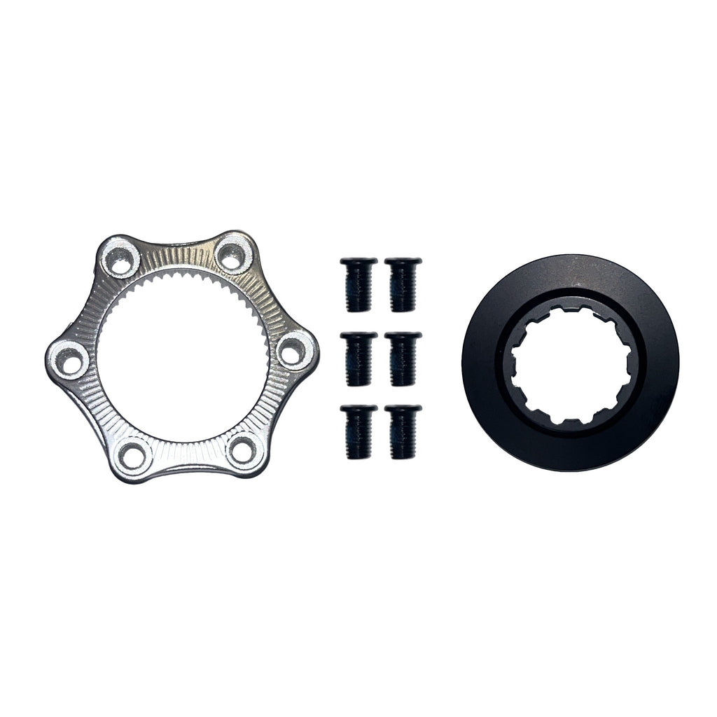 Adaptateur Rotor Centerlock Vers 6 Boulons Pour VTT - Alliage Aluminium Rouge - Compatible 44 Mm - 12