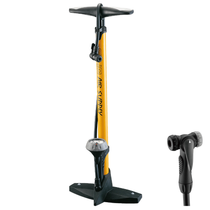 Basic floor pump with dual head