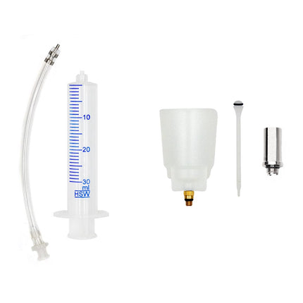 Basic Bleed kit for shimano hydraulic disc brakes - Brass Funnel with road adapter and securelink adapter