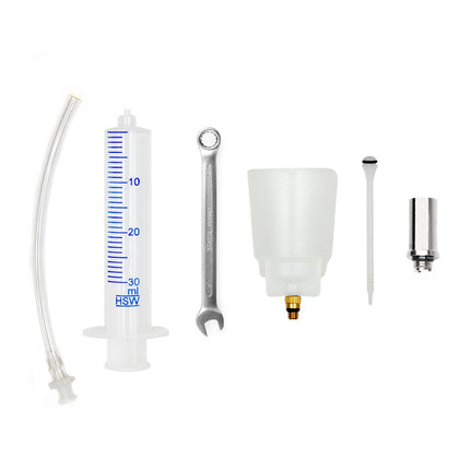 Basic Bleed kit for shimano hydraulic disc brakes - Brass Funnel with road adapter and 7mm spanner