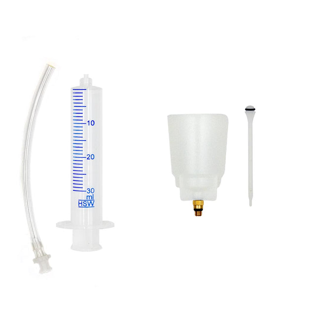 Basic Bleed kit for shimano hydraulic disc brakes - Brass Funnel with 7mm spanner and securelink adapter
